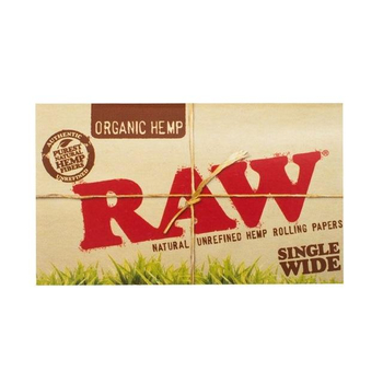 Бумажки RAW Organic Single Wide Double Window 100 листов - Самокрутки - Бумага RAW - Магазин бонгов бонгшоп.рф